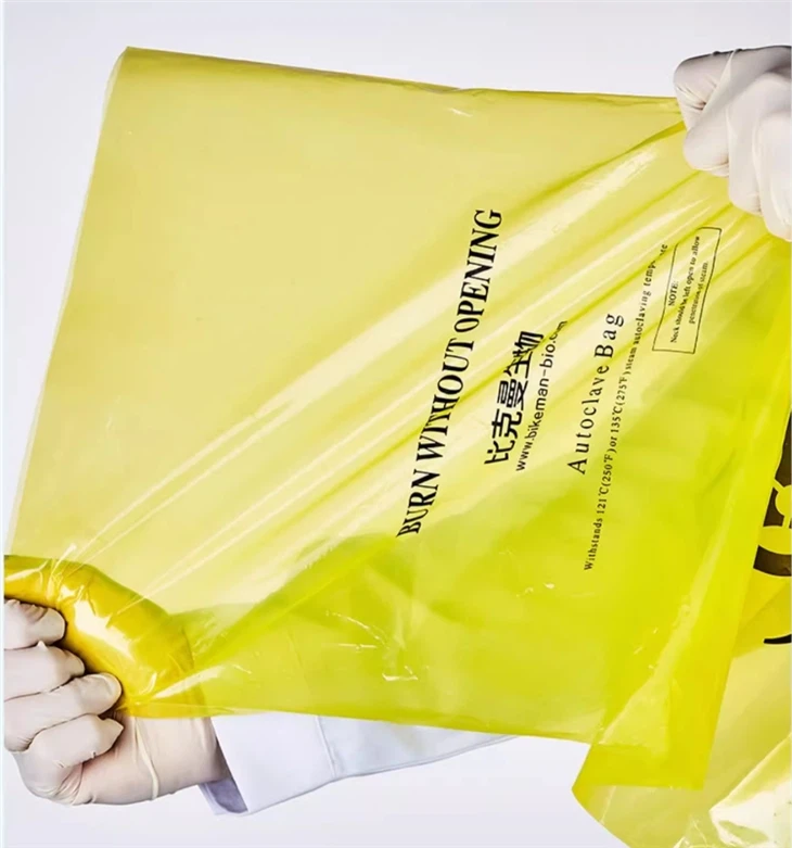 High Quality Medical Plastic Red Biohazard Bag Garbage Autoclavable Waste Bag For Infectious Waste Disposal With Factory Price